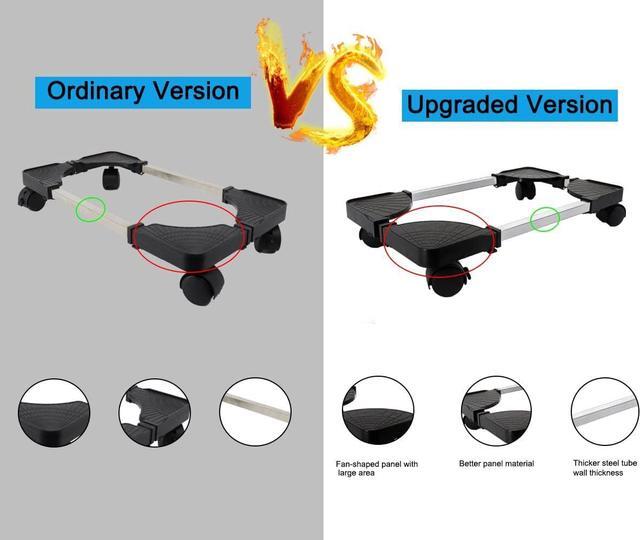 Alt view image 4 of 6 - YOSE Computer Tower Stand, Adjustable Mobile CPU Stand with Rolling Caster Wheels, Premium PC Tower Stand Holder for Floor Carpet Gaming PC CaseUpgraded Version