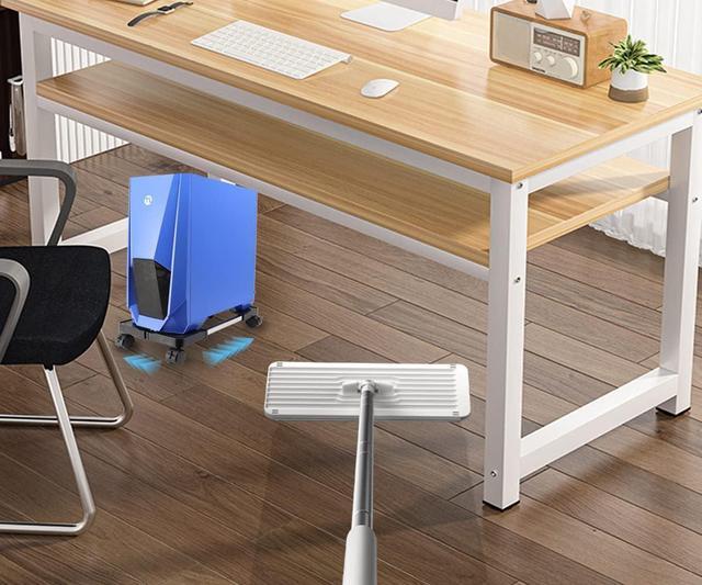 Alt view image 5 of 6 - YOSE Computer Tower Stand, Adjustable Mobile CPU Stand with Rolling Caster Wheels, Premium PC Tower Stand Holder for Floor Carpet Gaming PC CaseUpgraded Version