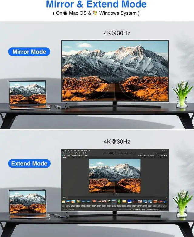 Alt view image 3 of 7 - USB C Hub, Docking Station, TOTU 7-in-1 Type C Hub with 4K HDMI Port, 92W PD USB-C Power Delivery, 3 USB 3.0 Ports, SD/TF Card Reader, for MacBook and Other Type C Laptops