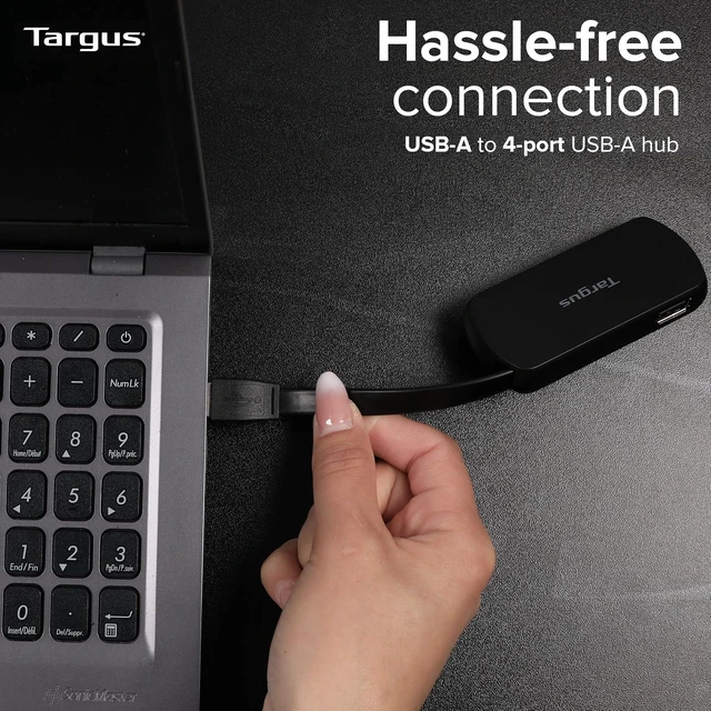 Alt view image 6 of 6 - Targus ACH114EU 4 Port USB Hub