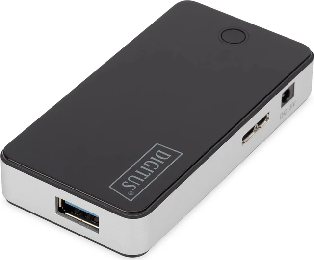 Alt view image 3 of 3 - DIGITUS USB-Hub - 4 Ports - Super-Speed USB 3.0-5 GBit/s - Plug&Play - Connection Cable 66 cm - Black