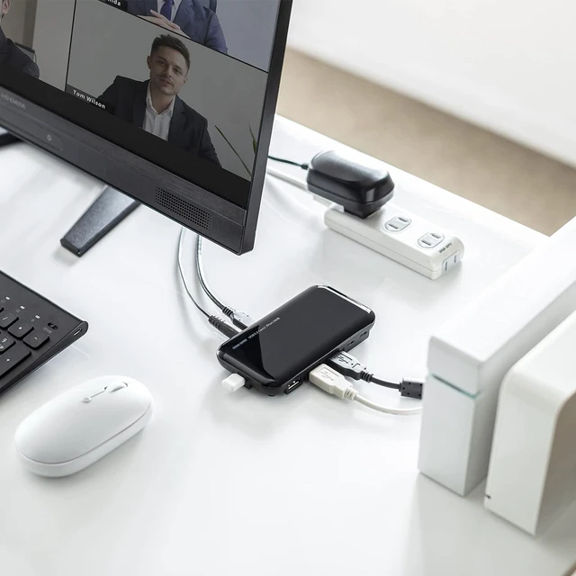 Alt view image 4 of 7 - Sanwa Supply USB-3TCH38BK USB 3.2 Gen2 Compatible, Type-C 7-Port Hub, Black