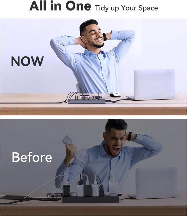 Alt view image 7 of 7 - Powered USB Hub - WENTER 16 Ports USB 3.0 Hub, 5 Gbps Data Port, Aluminum Housing, Individual On/Off Switches, 12V/3A Power Adapter, Multiport Powered USB 3.0 Hub for PC, Laptop, Computer, Mobile HDD