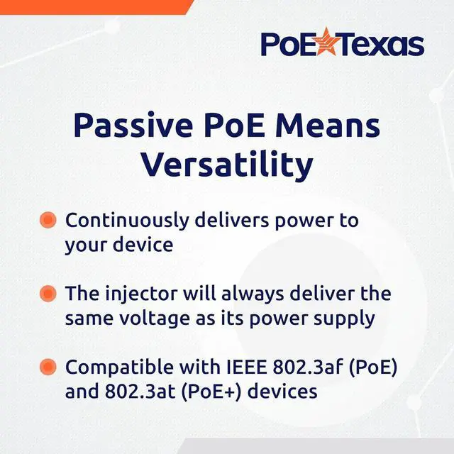 Alt view image 4 of 6 - PoE Texas 24 Port PoE Injector - Multi-Port PoE Gigabit Rack Mount Midspan for IP Cameras, Phones, WiFi AP, Add Power Over Ethernet to Non-PoE Switch or Network Router, Includes 56v 240w Power Supply