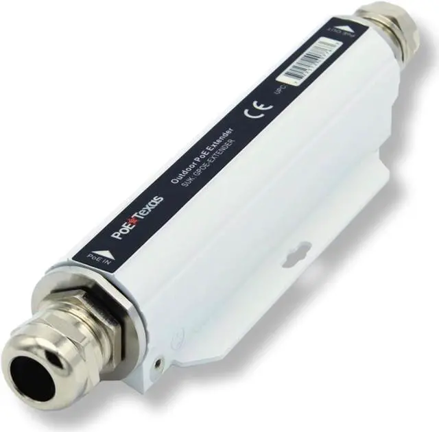 Main image of PoE Texas PoE++ Extender - Outdoor PoE Repeater - IP67 Waterproof and Direct Burial Capable - High-Speed Ethernet Booster Extends Power and Gigabit Data Range by 100m - IEEE 802.3bt/at/af Compliant