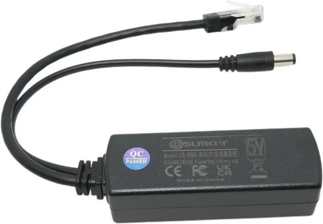 Alt view image 4 of 7 - DC 5V 2.4A Active PoE Splitter Power Over Ethernet 802.3af 5.5x2.1mm