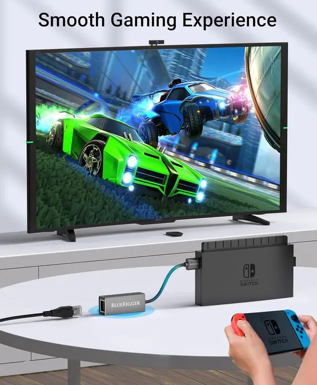 Alt view image 3 of 7 - BlueRigger USB 3.0 to Ethernet Adapter (1000Mbps, Gigabit USB-A Ethernet Converter, RJ45 LAN Network Adapter) - Compatible with PC, Desktop, Laptop, Nintendo Switch Dock