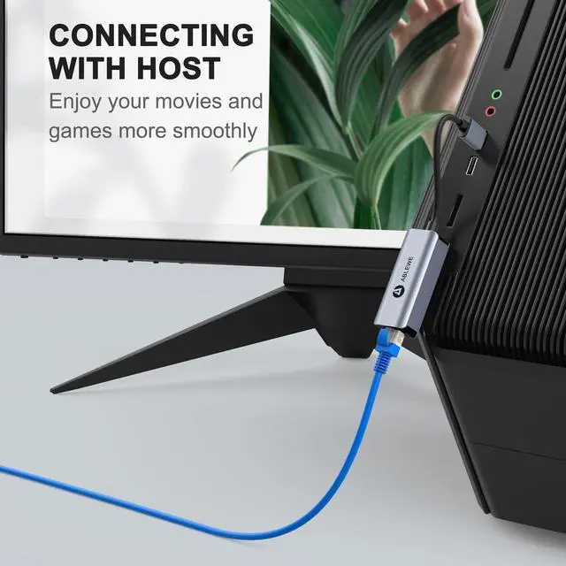 Alt view image 5 of 7 - Vilcome USB 3.0 to 100/1000 Gigabit Ethernet LAN Network Adapter, Driver Free RJ45 Internet Adapter Compatible with MacBook Surface Pro Laptop PC
