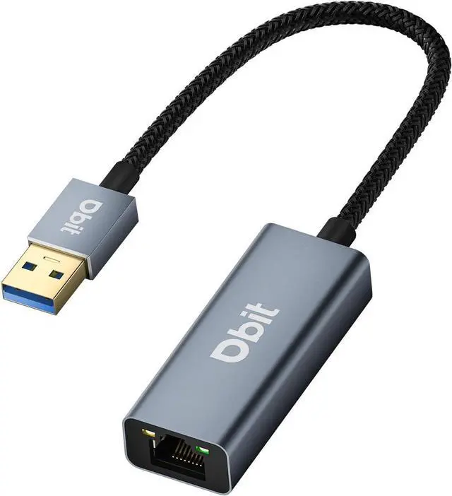 Main image of DBIT USB to Ethernet Adapter, Driver Free USB 3.0 to Gigabit Ethernet LAN Network Adapter, RJ45 Internet Adapter Compatible with MacBook, Laptop PC with Windows, XP, Vista, Mac, Linux, Nintendo Switch