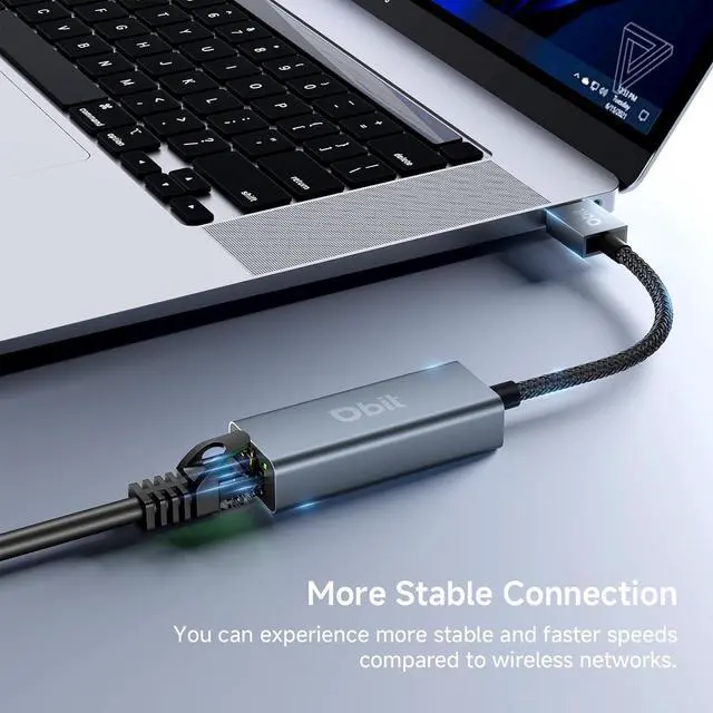 Alt view image 4 of 7 - DBIT USB to Ethernet Adapter, Driver Free USB 3.0 to Gigabit Ethernet LAN Network Adapter, RJ45 Internet Adapter Compatible with MacBook, Laptop PC with Windows, XP, Vista, Mac, Linux, Nintendo Switch