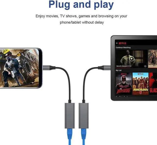 Alt view image 4 of 7 - 2.5G USB3.1 Ethernet Adapter, 2-in-1 USB-A/USB-C to 2.5Gbps Ethernet Adapter RJ45 Network Converter for PC Laptop Windows Mac OS Linux