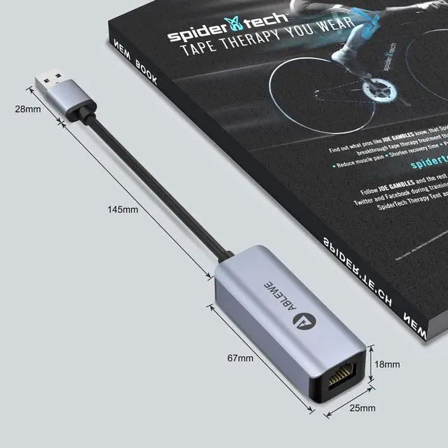 Alt view image 7 of 7 - Vilcome USB 3.0 to 100/1000 Gigabit Ethernet LAN Network Adapter, Driver Free RJ45 Internet Adapter Compatible with MacBook Surface Pro Laptop PC