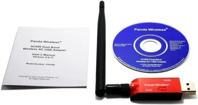 Alt view image 7 of 7 - ? PAU0B AC600 Dual Band (2.4GHz and 5GHz) Wireless N USB Adapter W/High Gain Antenna - Windows 7/8/8.1/10/11 Zorin Mint Ubuntu openSUSE Fedora Kali Linux and Raspbian