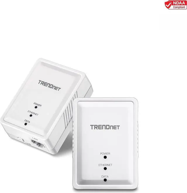 Alt view image 3 of 7 - TRENDnet Powerline 500 AV Nano Adapter Kit, Includes 2 x TPL-406E Adapters, Cross Compatible with Powerline 600-500-200, Windows 10, 8.1, 8, 7, Vista, XP, Plug & Play Install, White, TPL-406E2K