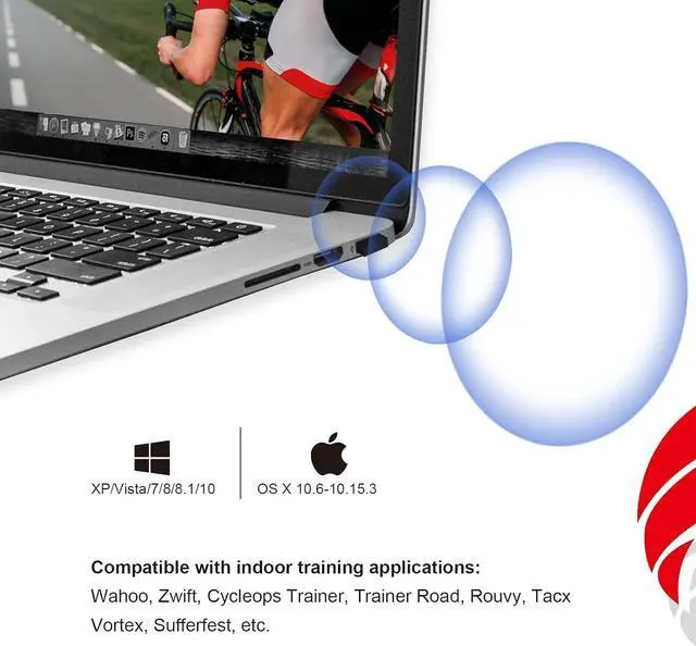 Alt view image 4 of 7 - Fitcent ANT Dongle for Zwift Garmin Forerunner Cycling and Fitness Device, ANT+ USB Dongle Stick Receiver for Wahoo, Suunto, TacX, Bkool, CycleOps, TrainerRoad