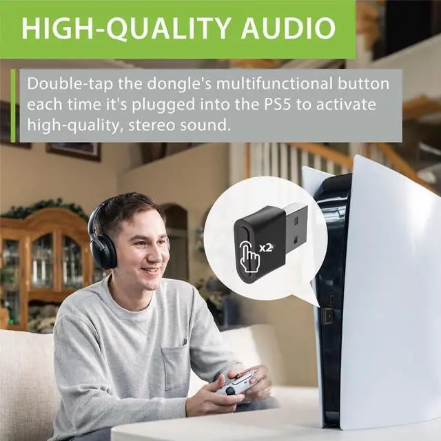 Alt view image 2 of 7 - Avantree DG80 USB Transmitter for Connecting Bluetooth Headphones to PS5, PS4. Switch, PC Wireless Adapter with aptX Low Latency Support, No Driver Installation