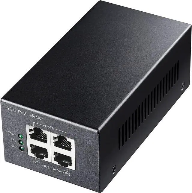 Main image of Cudy 2 Channel Gigabit PoE Injector, 10/100/1000Mbps, 2 Gigabit Input, 2 PoE Output, 2 x 30 watts PoE Adapter, Wall-Mount, Comply with 802.3at / 802.3af, 48V