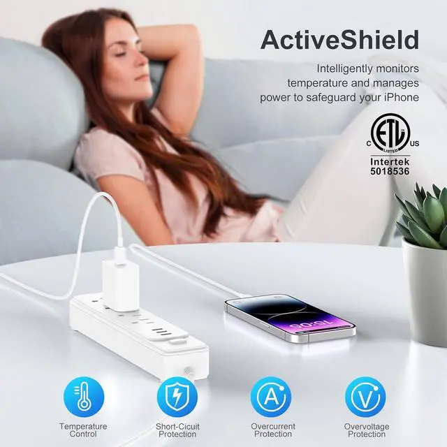 Alt view image 4 of 7 - iPhone Charger Fast Charging Original [ MFi Certified] 2 Pack Type C Wall Charger Block with 2 Pack 6FT Long USB C to Lightning Cable for iPhone 14/13/12/12 Pro Max/11/Xs Max/XR/X/