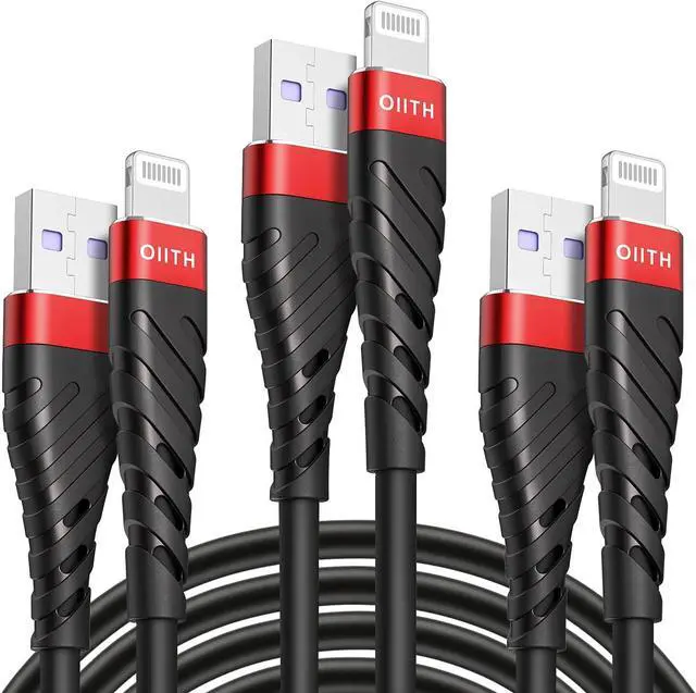 Main image of Apple MFi Certified iPhone Charger Cable 3 Pack 10 Ft Extra Long Lightning Charging Cord Fast 2.4A iPhone USB Cord Compatible with iPhone12/11/XS/Max/XR/X/8/8P/7P/6/iPad