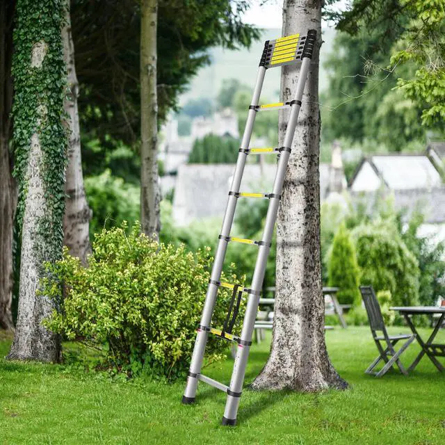 Alt view image 2 of 7 - 12.5ft Portable Aluminum Telescoping Extension Ladder Retractable For Outdoor