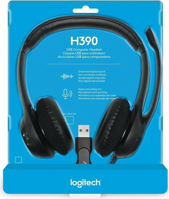 Alt view image 5 of 6 - Logitech H390 USB Headset with Noise-Canceling Microphone