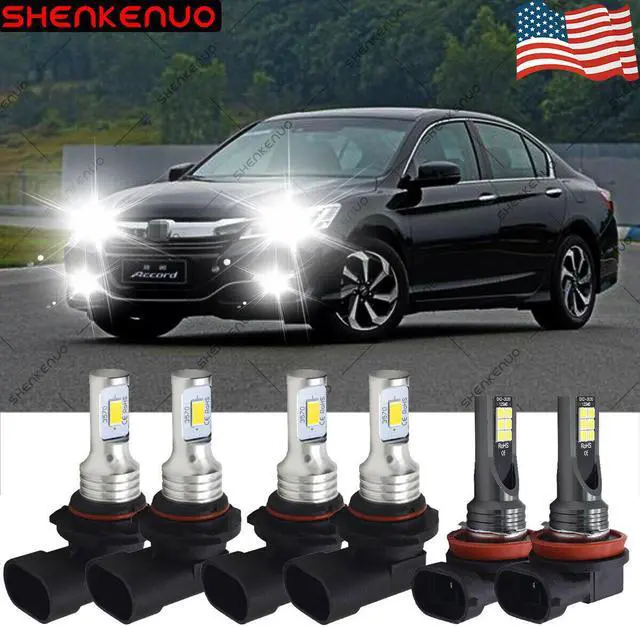 Main image of For Honda Accord 2006-2009 2010 2011 2012 LED Headlight HighLow Fog LAMP Bulbs
