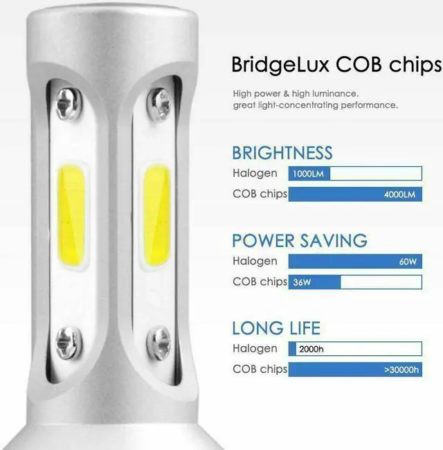 Alt view image 3 of 6 - LED Headlight 9007 Bulbs High/Low Beam Kit For  Cobalt 2005 - 2010 S2 6000K