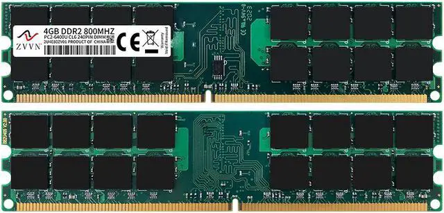 Alt view image 2 of 4 - ZVVN 16GB Kit (4x 4GB) 240-Pin DDR2 DIMM DDR2 800(PC2 6400) Desktop Computer Memory RAM Model 2U4E80ZV04