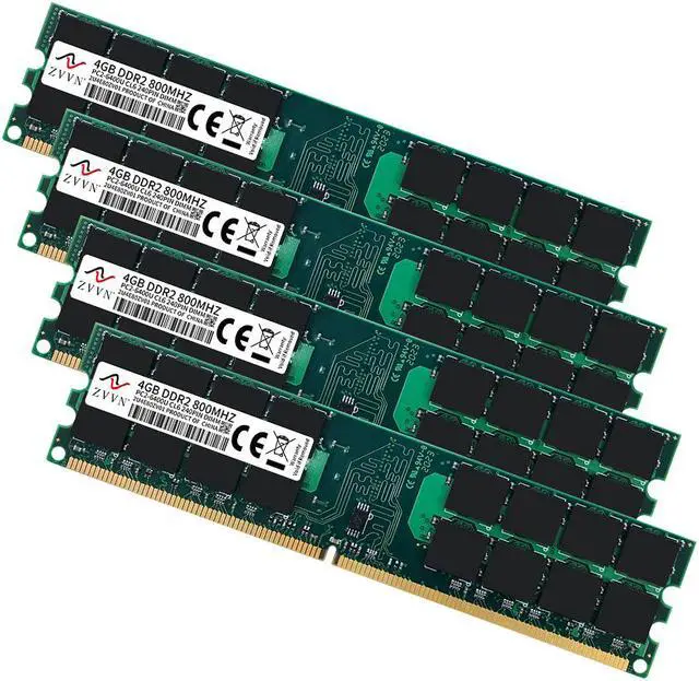 Alt view image 4 of 4 - ZVVN 16GB Kit (4x 4GB) 240-Pin DDR2 DIMM DDR2 800(PC2 6400) Desktop Computer Memory RAM Model 2U4E80ZV04