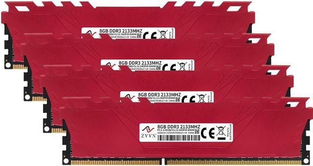 Procent fatning lunge 32GB (4 x 8GB) DDR3 2133 (PC3 17000) Red RAM Desktop Memory Model 240-Pin  ZVVN 3U8H21C11ZVT0R04 Desktop Memory - Newegg.com