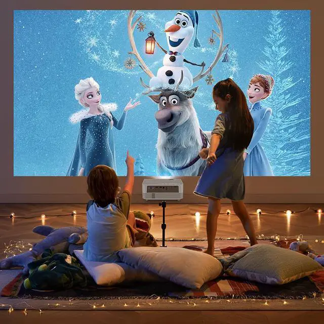 Alt view image 7 of 7 - Native 1080P WiFi Bluetooth Projector, DBPOWER 9500L Full HD Outdoor Movie Projector Support iOS/Android Sync Screen&Zoom, Home Theater Video Projector Compatible w/PC/DVD/TV/Carrying Case Included