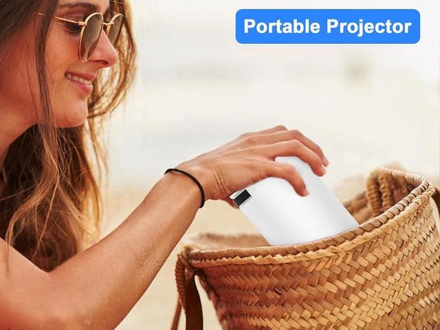 Alt view image 2 of 7 - Mini Projector, Magcubic HY300 Auto Keystone Correction Portable Projector, 4K/ 200 ANSI Smart Projector with 2.4/5G WiFi, BT 5.0, 130 Inch Screen, 180 Degree Flip, Round Design, Home Video Projector