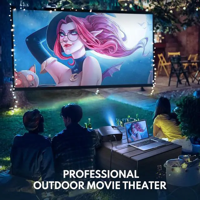 Alt view image 5 of 6 - Projector 4K With WiFi And Bluetooth Supported, FHD 1080P Mini Projector For Outdoor Moives, 5G Video Projector For Home Theater Dolby Audio Zoom Portable Projector TV Stick PPT (YG600 Plus)