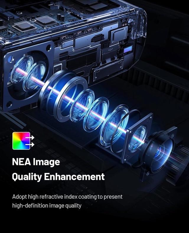 Alt view image 4 of 6 - WiFi Projector for iPhone, ELEPHAS 2023 Upgraded Mini Projector with Tripod & Carry Bag, Full HD 1080P Supported, 200" Display Portable Projector, Compatible with iOS/Android/Windows/TV Stick/HDMI/USB
