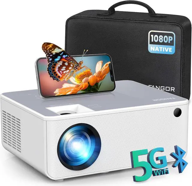 Main image of 1080P HD Projector, WiFi Bluetooth Projectors, Max 230 Projection Screen Portable Home Theater Video Movie Proyector With Tripod, Compatible with HDMI, USB, Laptop, iOS & Android Phone