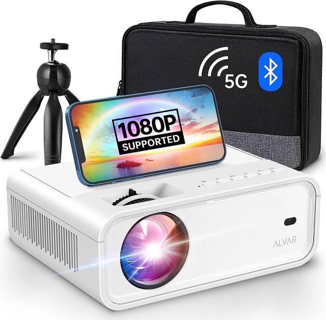 Wimius Mini Projector with WiFi and Bluetooth, 240” top Display & 1080P Full HD