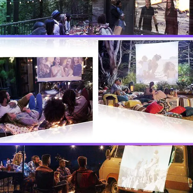 Alt view image 6 of 7 - 8500Lumens Portable Projector for Home Theater Entertainment, Full HD 1080P Supported Mini Projector HDMI AV USB TV Stick Supported