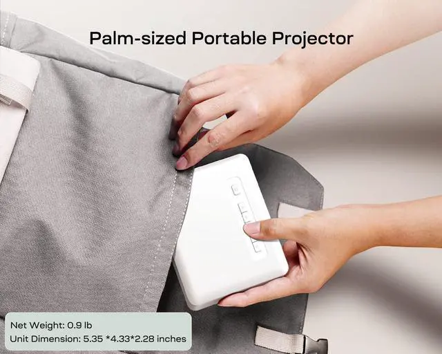 Alt view image 2 of 5 - Mini Projector, YOTON Portable Phone small projector 1080P Full HD Supported for iOS/Android/Laptop, Gift for Kids, Video Projector Y3 Compatible with TV Stick/HDMI/USB/PS5/Xbox
