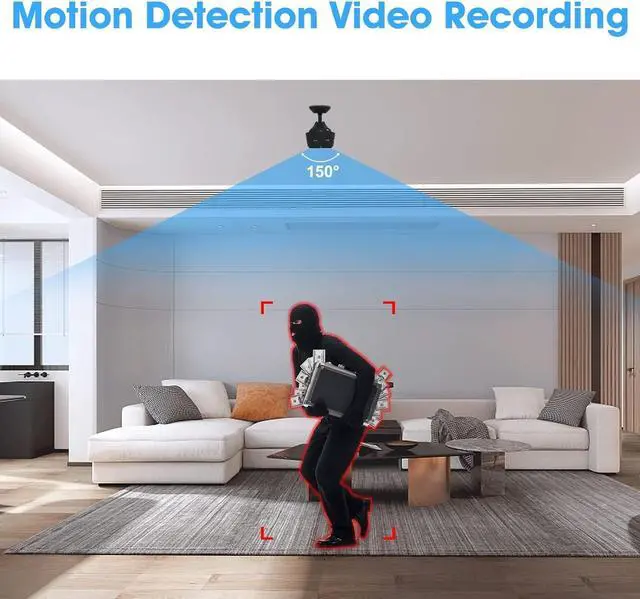 Alt view image 3 of 3 - Mini Hidden Spy Camera,WiFi Wireless Portable Nanny Camera,HD 1080P Home Security Surveillance Cameras with Motion Detection,Night Vision,Remote Viewing for iOS/Android Phone APP