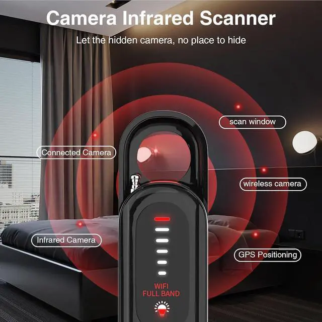 Alt view image 2 of 7 - Hidden Camera Detectors, Portable Wireless Camera Detectors, Anti-Photo Hidden Camera Detector, Hidden Camera Detectors and Bug Detector for Car Indoor Home Hotel Travel Office