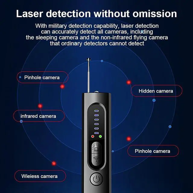 Alt view image 7 of 7 - RAVIAD Hidden Camera Detectors, GPS Tracker Detector, Listening Device Detector,Anti-Spy Detector, Bug Detector Electronic Sweeper, RF Signal Detector, 5 Levels Sensitivity, 30H Working Time