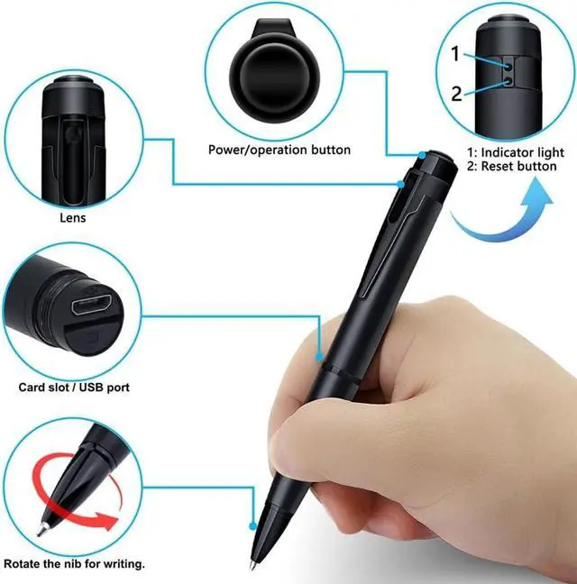Alt view image 2 of 6 - 64GB Hidden Camera Full HD 1080P Nanny Camera Mini Camera Hidden Video Camera Small Camera Mini Hidden Spy Camera Security Camera