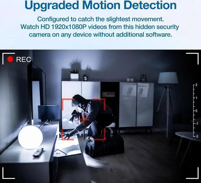 Alt view image 3 of 7 - Asani Hidden Spy Camera USB Charger - Home & Office Security Nanny Cam with SD Card Slot, Motion Detection, Full HD Video, Smartphone Connectivity, Ideal for Monitoring Elderly Parents, Pets