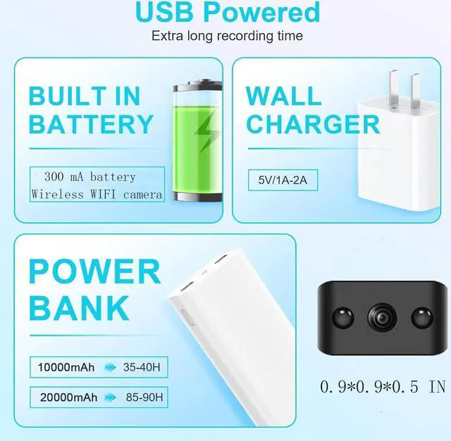 Alt view image 6 of 7 - Wireless WIFI Security Camera,Smallest 4K FHD Mini Home Indoor Outdoor Cameras Room Dog Pet Cams, Nanny Cam, 120 Angle Night Vision Motion Detection Secret Surveillance Camera for Home Indoor/Outdoor