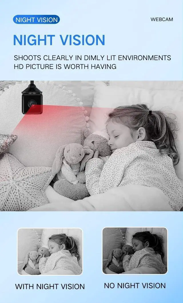 Alt view image 4 of 4 - Hidden Spy Camera Indoor Outdoor Wireless WiFi Cameras,Home Security Mini Body Small Camera Micro Nanny Cam,Pet Dog Babysitter Surveillance Camera,Room No Need Wifi Camera Compatible with Android