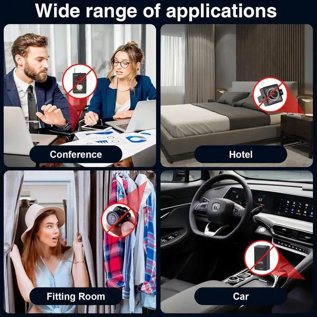 Alt view image 7 of 7 - Hidden Camera Detectors, Portable Wireless Camera Detectors, Anti-Photo Hidden Camera Detector, Hidden Camera Detectors and Bug Detector for Car Indoor Home Hotel Travel Office