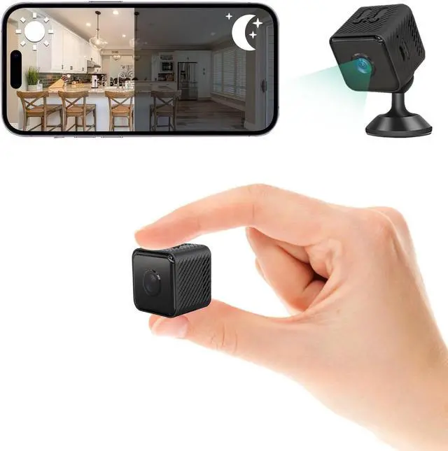 Main image of Mini Spy Camera WiFi Hidden Camera Night Vision 4K HD Spy Cam for Home Security Easy to Set Wireless Indoor Smallest Camera with Motion Detection IP Camera Remote Viewing