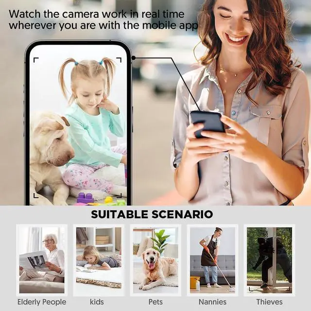 Alt view image 5 of 7 - Spy Cmaera Hidden Camera Bluetooth Speaker - Nanny Camera with 240° Ultra-Wide Angle Lens, WiFi Live Viewing, and Loop Recording - Camaras Espias Ocultas for Home Office Security(2.4/5G)