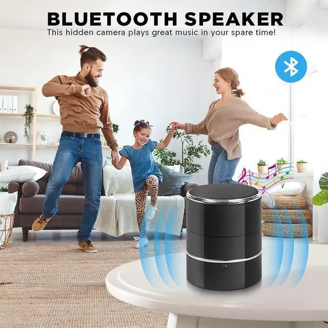 Alt view image 7 of 7 - Spy Cmaera Hidden Camera Bluetooth Speaker - Nanny Camera with 240° Ultra-Wide Angle Lens, WiFi Live Viewing, and Loop Recording - Camaras Espias Ocultas for Home Office Security(2.4/5G)