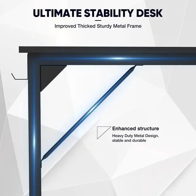 Alt view image 7 of 7 - 32 Inch Office Small Computer Desk Modern Simple Style Writing Study Work Table for Home Bedroom - Black